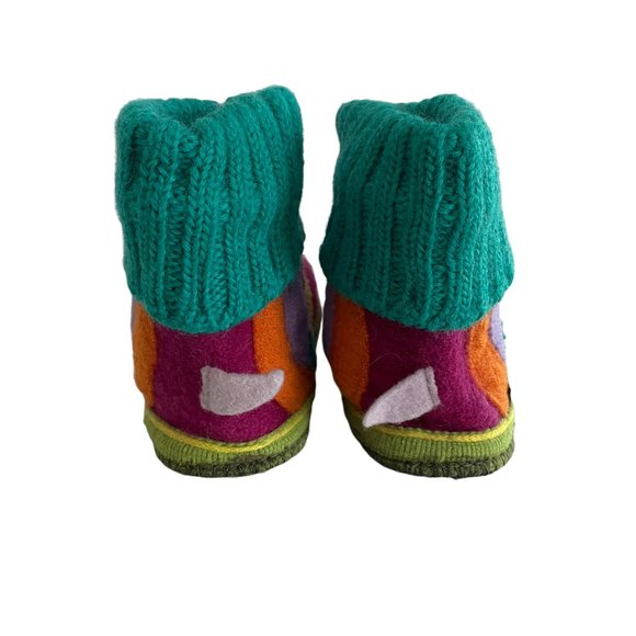 KIDS GARNET HILL BOILED WOOL SNAIL SLIPPER BOOTS WOOLMARK SIZE 3 - Picture 4 of 8